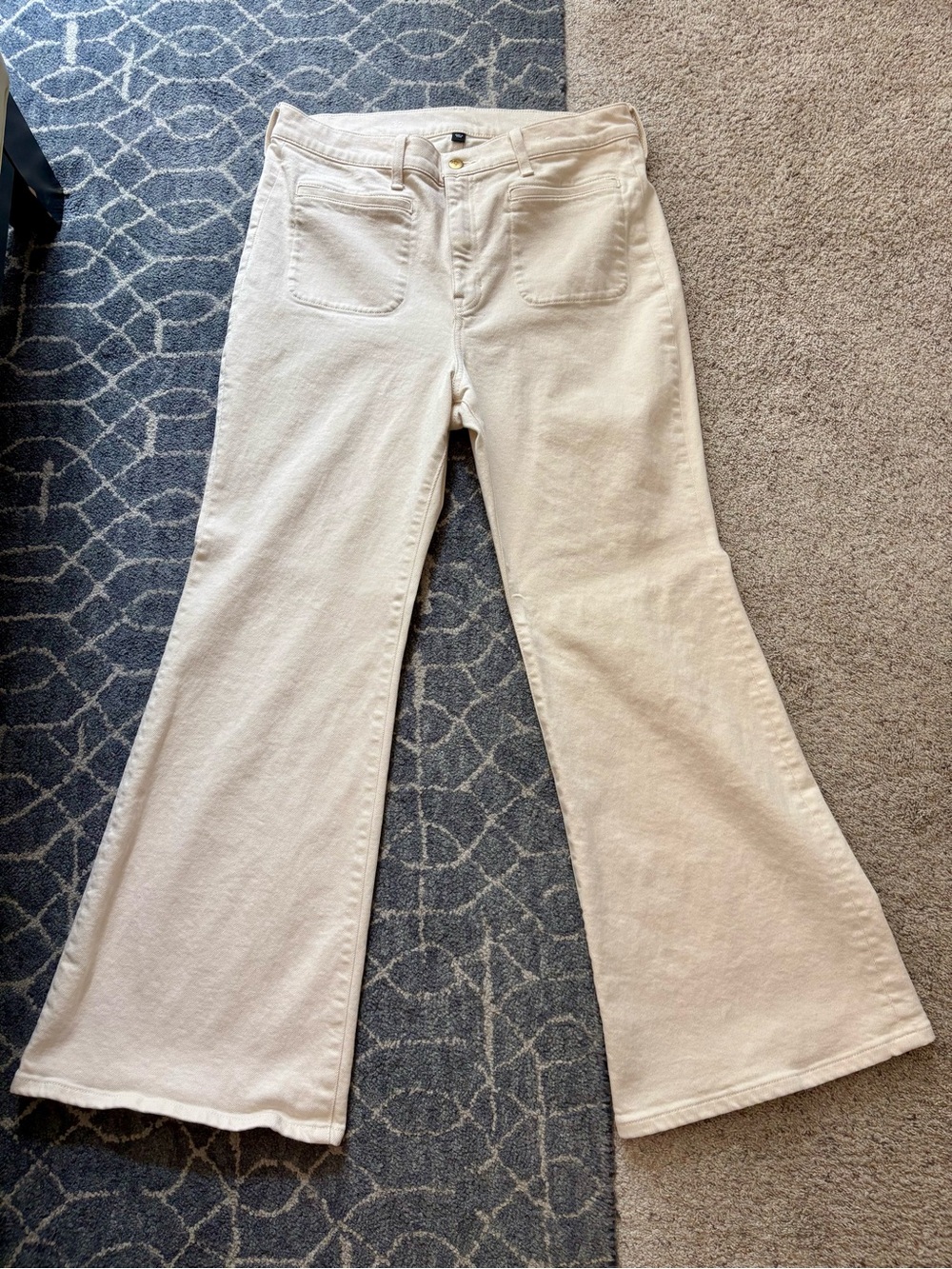 J. Crew Ecru Wash Vintage Flare Jeans Sz 32